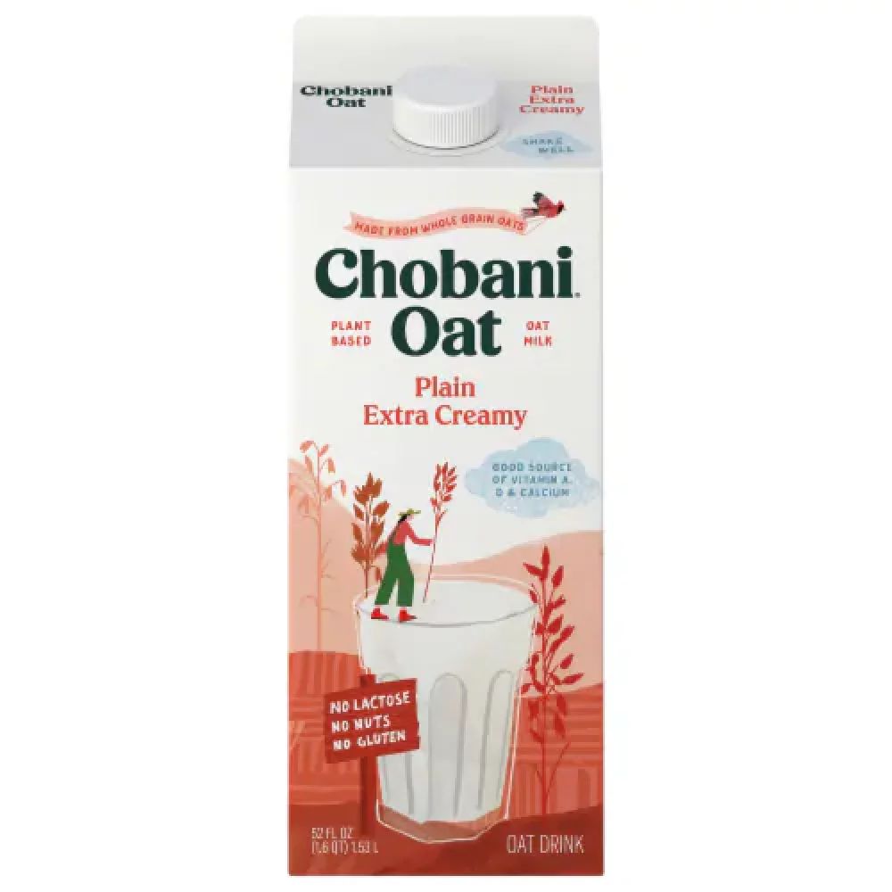 Chobani Extra Creamy Plain Oat Milk, 52oz (pack of 6) - Walmart.com | Walmart (US)
