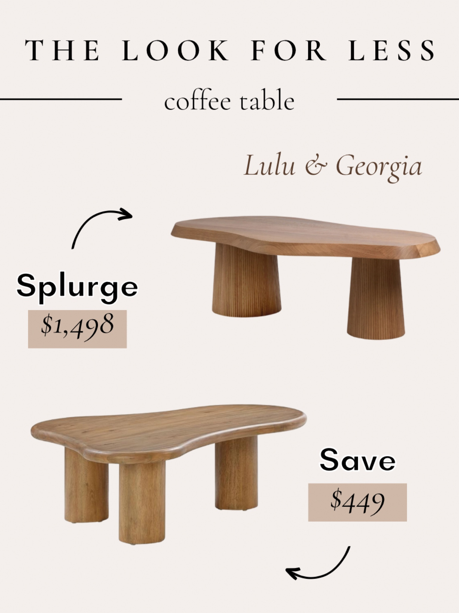 Organic shaped coffee table - get this look of this Lulu & Georgia coffee table for less! This stunning coffee table is a lookalike at a fraction of the price! 
•••
Coffee table, wood coffee table, Lulu and Georgia. Wave coffee table, asymmetrical coffee table, cloud coffee table, cloud shaped coffee table, living room furniture 

#LTKHome #LTKStyleTip