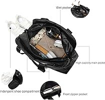 Amazon.com | Work to Sport Commuter Gym Bag for Women Carry On Weedender Bag with Shoe Compartmen... | Amazon (US)
