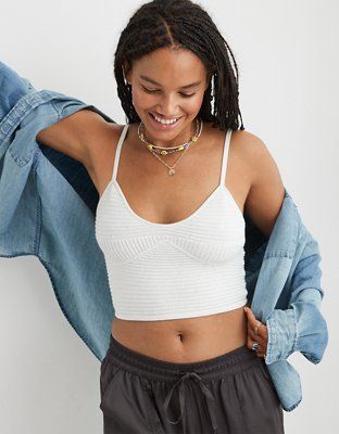 Aerie Take Charge Sweater Corset Tank | American Eagle Outfitters (US & CA)