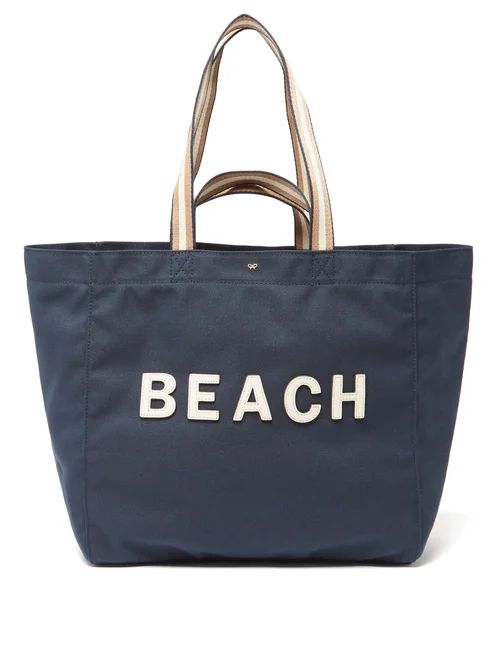 Anya Hindmarch - Household Beach Recycled-canvas Tote Bag - Womens - Navy | Matches (US)