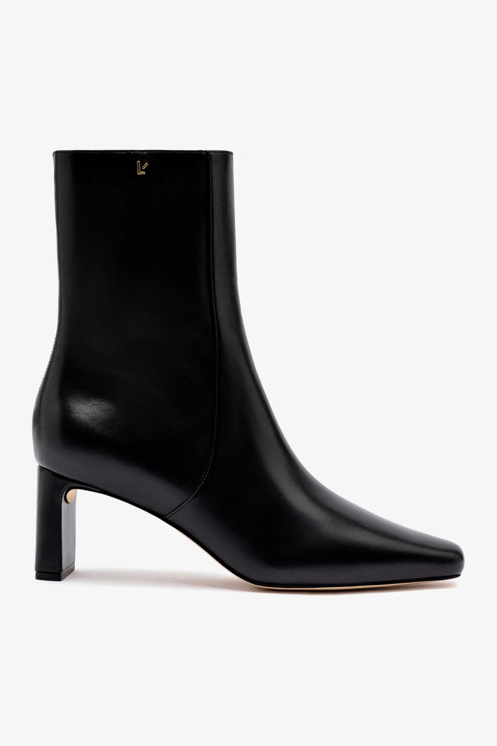 Alexis Bootie In Black Leather | Larroude
