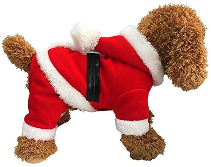 EastCities Pet Christmas Costumes Santa Dog Clothes for Small Dogs Puppy Kitty Hoodies | Amazon (US)
