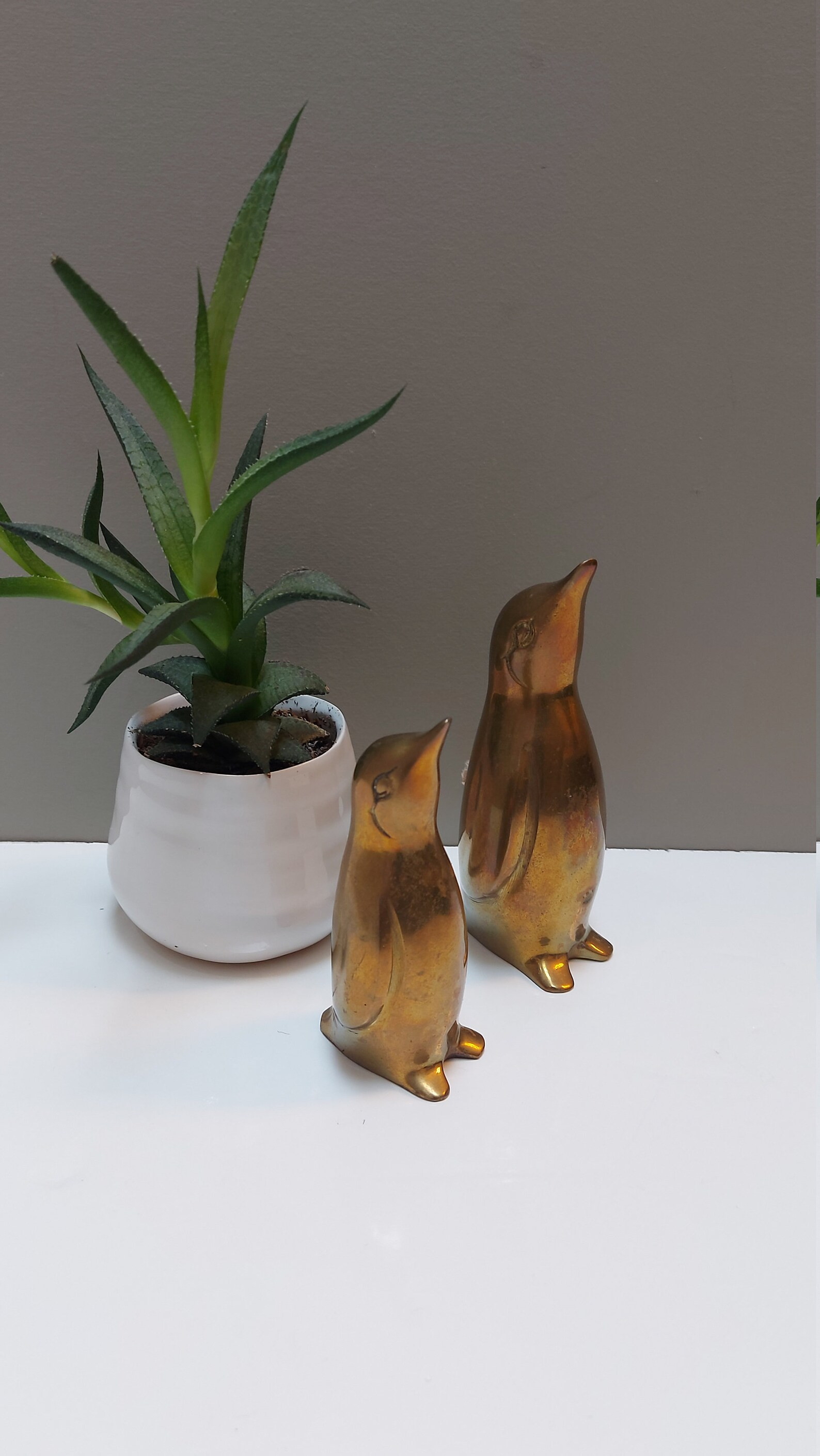 Penguins brass, set of 2, brass figurine, brass birds, brass decor | Etsy (US)