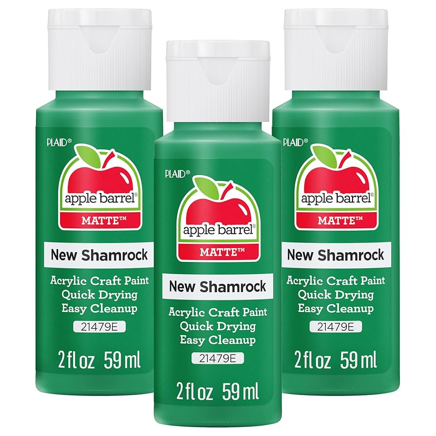 Apple Barrel Acrylic Paint, New Shamrock (Pack of 3) 2 oz, 21479EA- (Pack of 3) | Amazon (US)