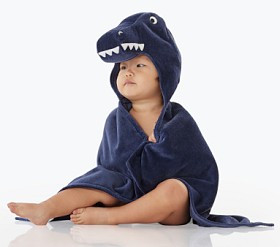 T. Rex Baby Hooded Towel | Pottery Barn Kids