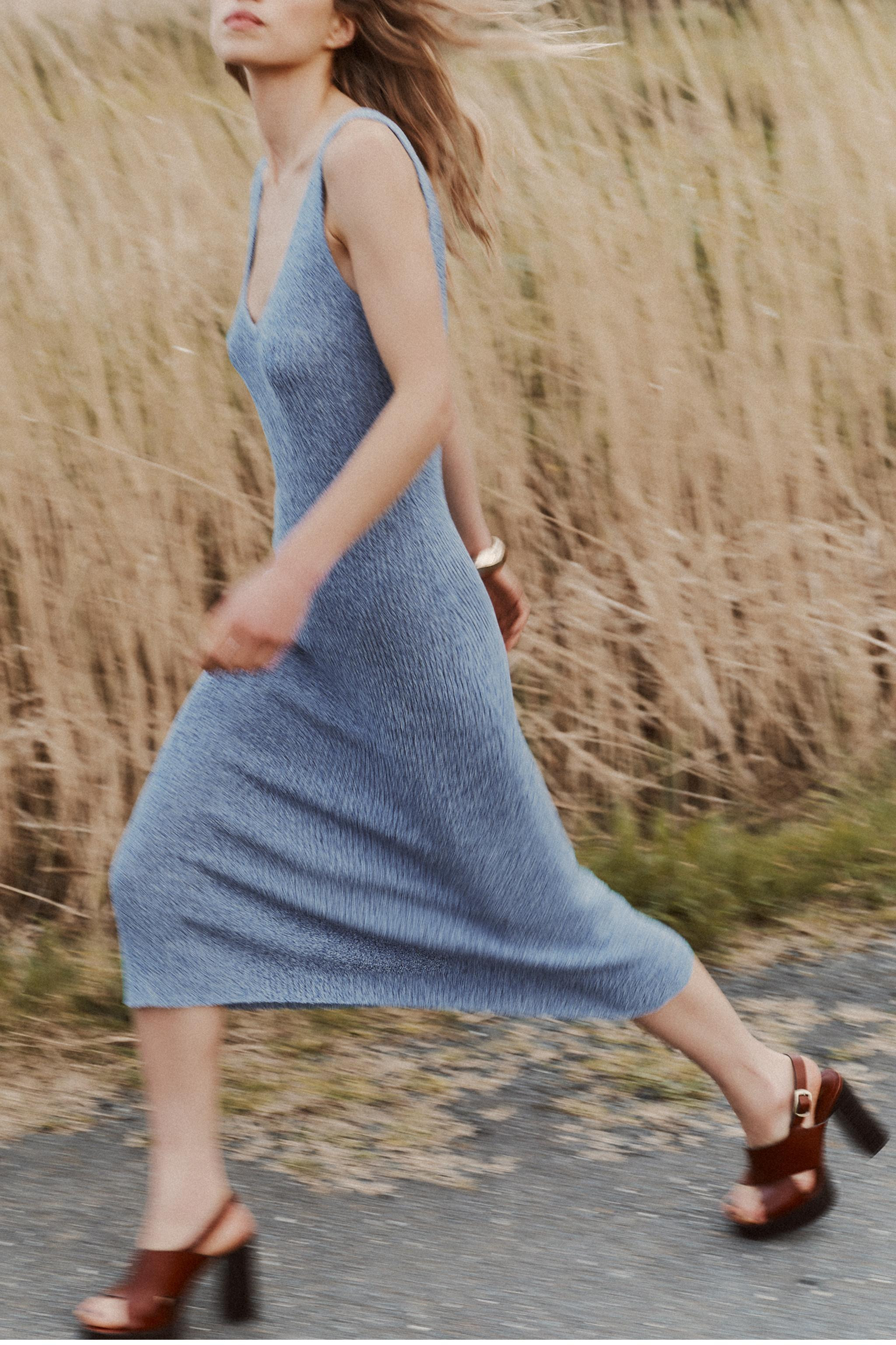 RUSTIC MIDI DRESS | Zara US