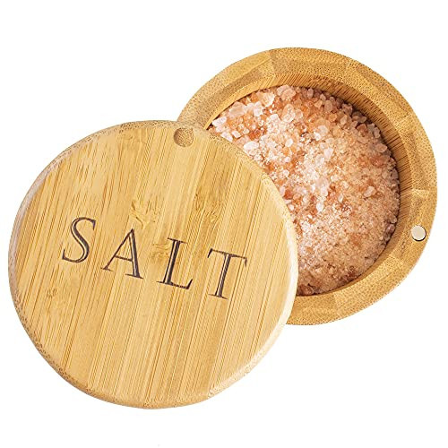 Totally Bamboo Salt Cellar – Wooden Salt Box with Magnetic Lid for Countertop Storage, 6 oz Capacity | Amazon (US)