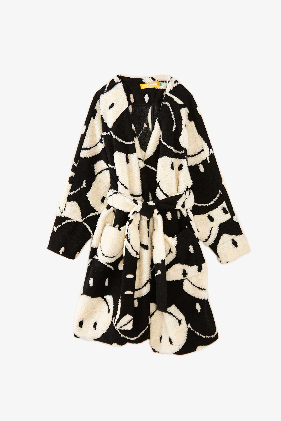 Black & White Smiley® Fleece Coat | FarmRio (US)
