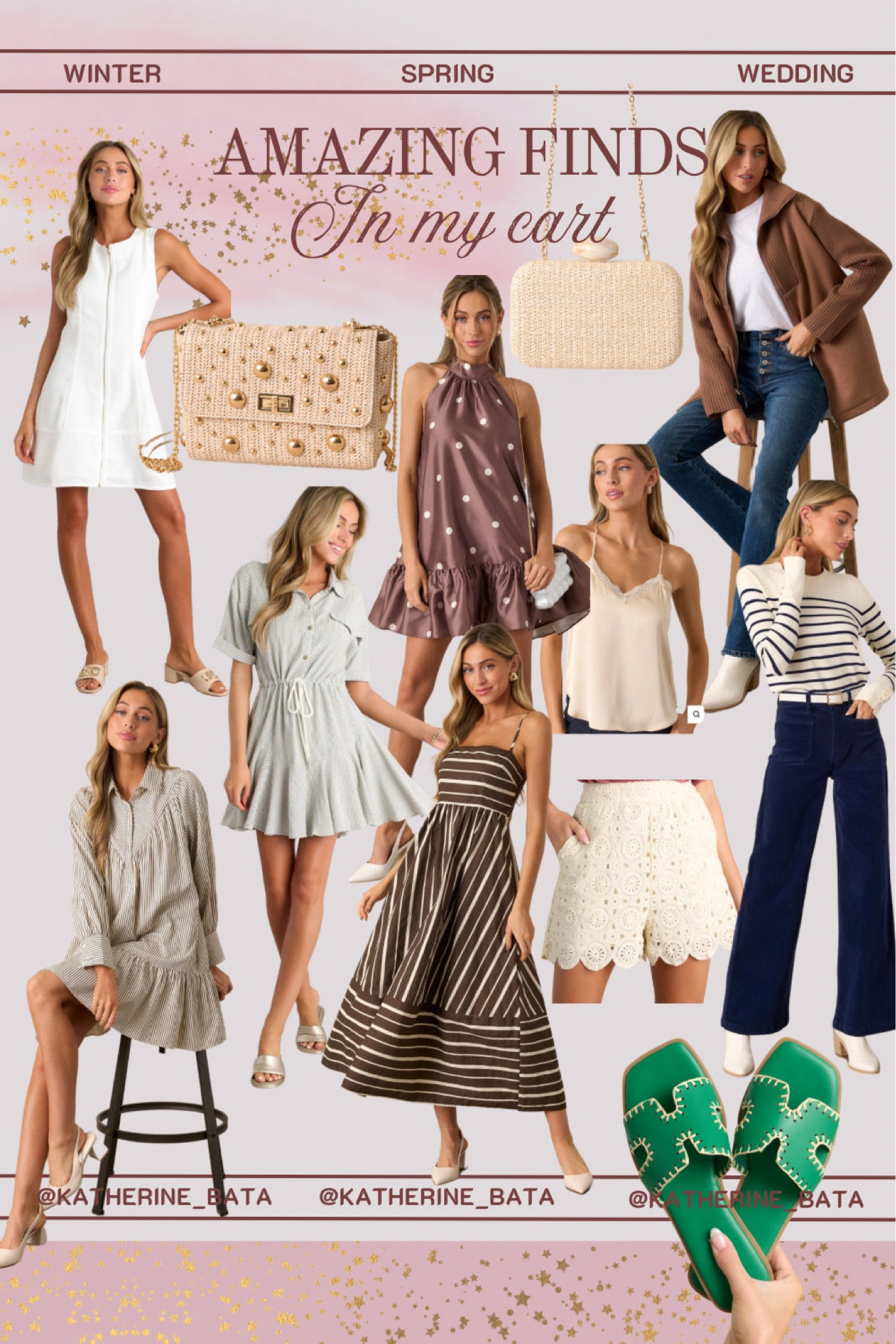 Amazing finds from red dress 
#polkadotdress #stripetop #laceshorts #rattanbag #sandals #whitedress

#LTKFindsUnder100 #LTKStyleTip #LTKSeasonal