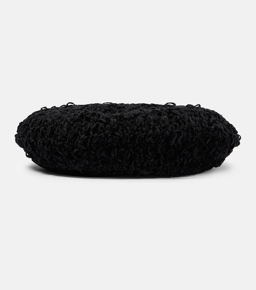 Ganni Embroidered crochet velvet beret | Mytheresa (INTL)