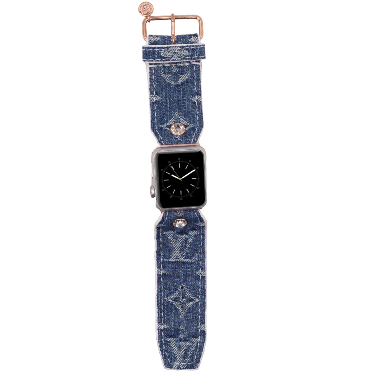 Upcycled LV Classic Wash Denim Customizable Watchband | Sparkl