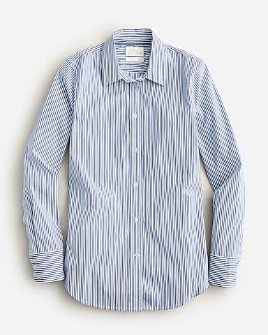 Slim-fit stretch cotton poplin shirt in stripe | J.Crew US