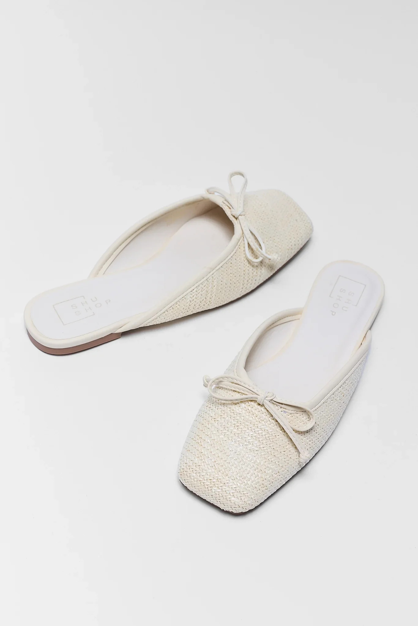 Andrea White Woven Mules | Avara