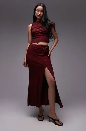 Topshop Twist Rib Maxi Skirt | Nordstrom | Nordstrom