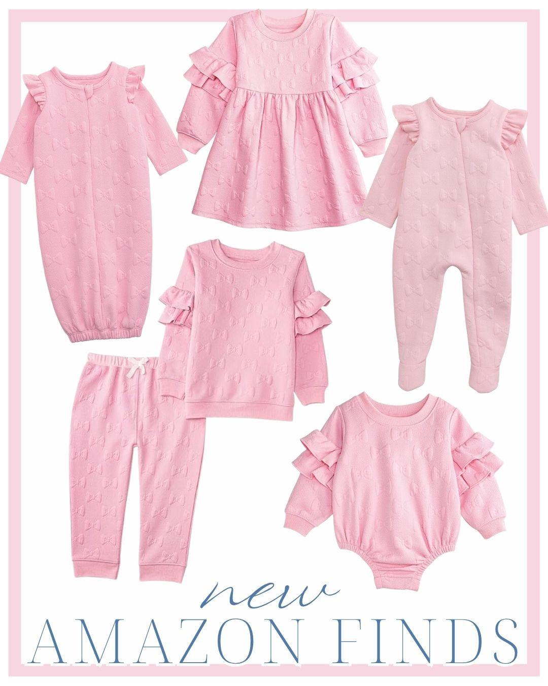 Sweet pink perfection 💕 These new Amazon baby and toddler finds are soft, cozy, and full of ruffle and bow details — perfect for everyday wear or special moments!

amazon baby clothes, baby girl outfits, toddler girl clothes, amazon fashion finds, baby essentials 

 #LTKStyleTip #LTKBaby #LTKKids
