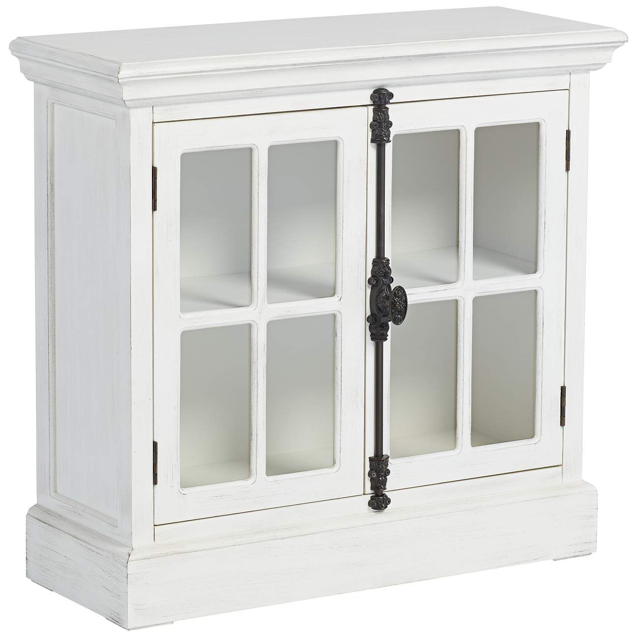 Coventry 36" Wide TV Media Console in White with Glass Doors | LampsPlus.com