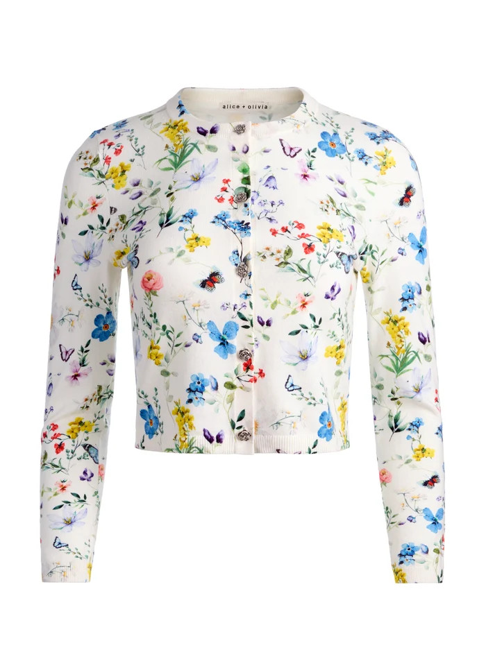CARSON PRINTED CARDIGAN | Alice + Olivia
