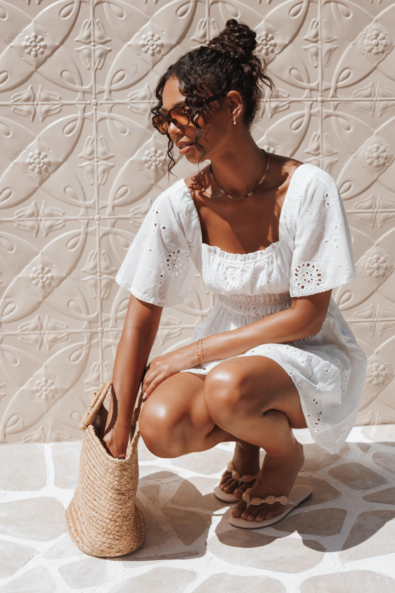 Tierney Mini Dress - White | Petal & Pup (US)