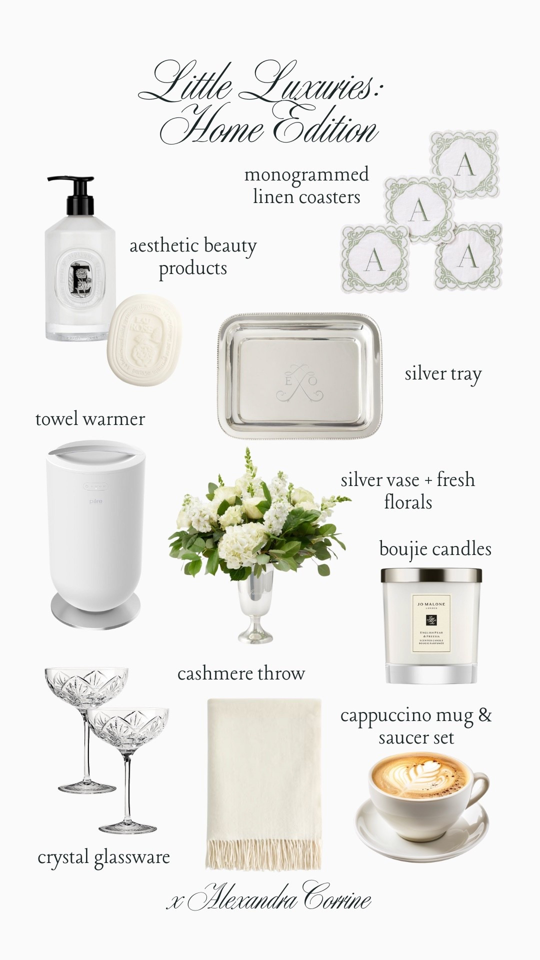 Little luxuries to elevate your home ☕️🤍🕯️☁️

Home decor, home finds, luxury, silver, crystal, aesthetic home decor, monogram, cashmere, cozy home finds, towel warmer

#LTKHome #LTKFindsUnder100