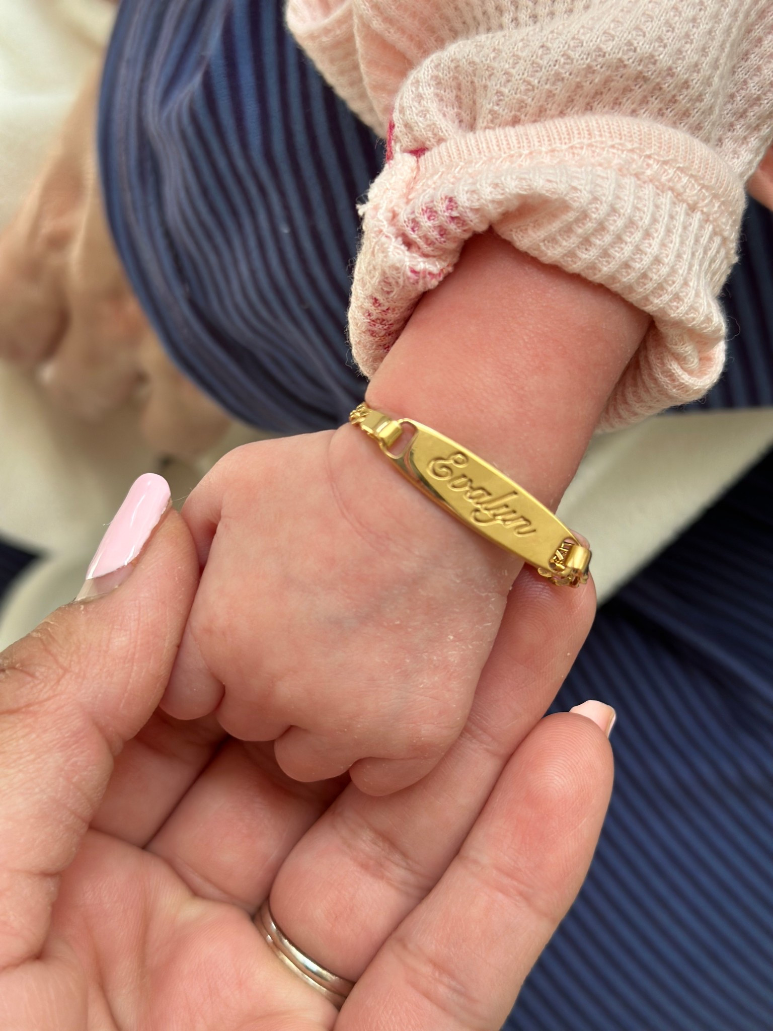 This is how we are telling our identical twins apart. These are super adorable, affordable, and 18k gold! 

#babybracelet

#LTKBaby #LTKKids #LTKBump