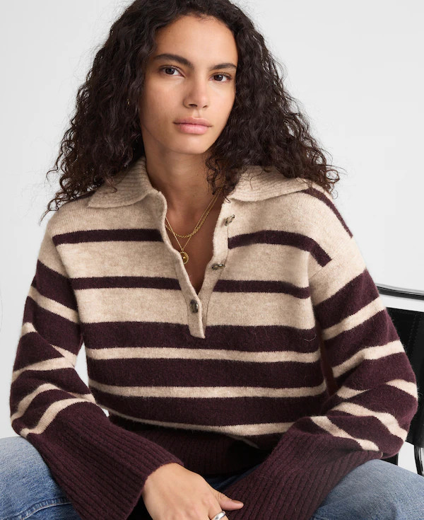 CloudSoft Polo Sweater | Madewell