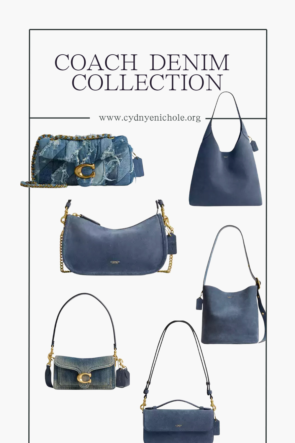 Denim Coach Bags 

 

#LTKootd #LTKvlog #LTKWorkwear