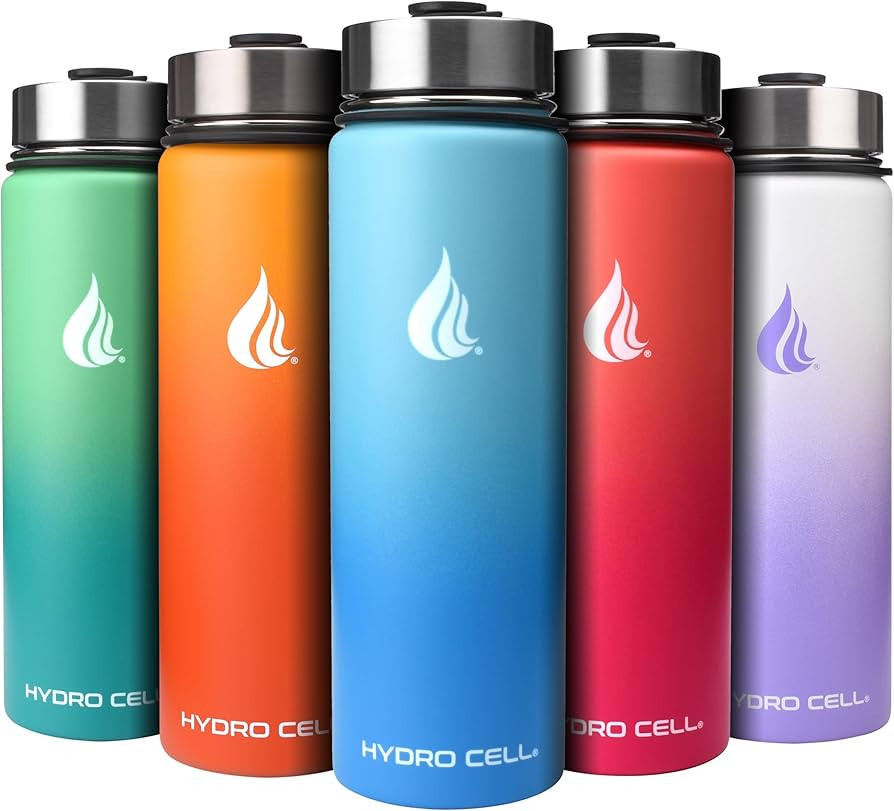 HYDRO CELL Stainless Steel Insulated Water Bottle with Straw - For Cold & Hot Drinks - Metal Vacu... | Amazon (US)