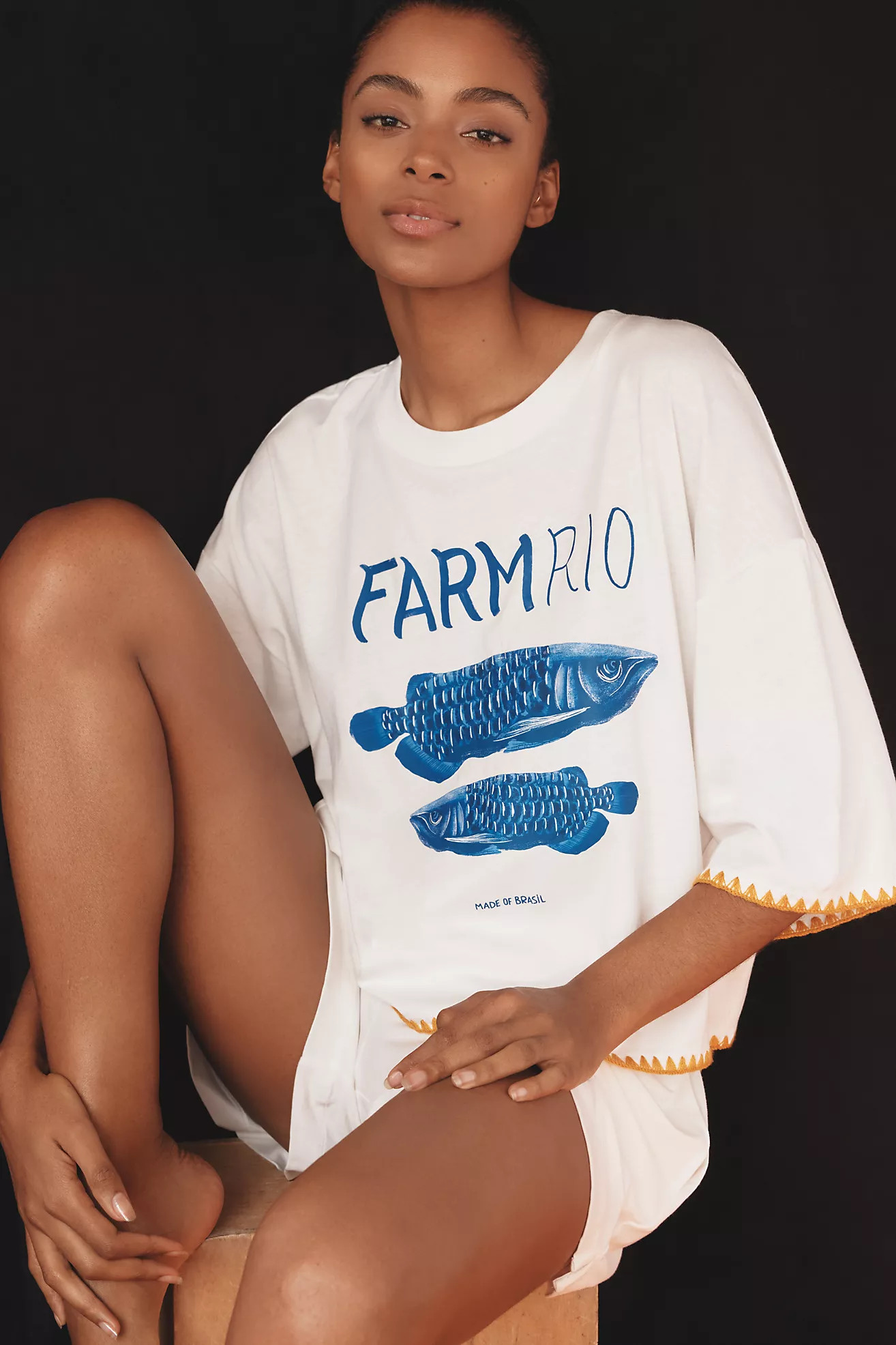Farm Rio x Anthropologie Oversized Cropped Graphic Tee | Anthropologie (US)