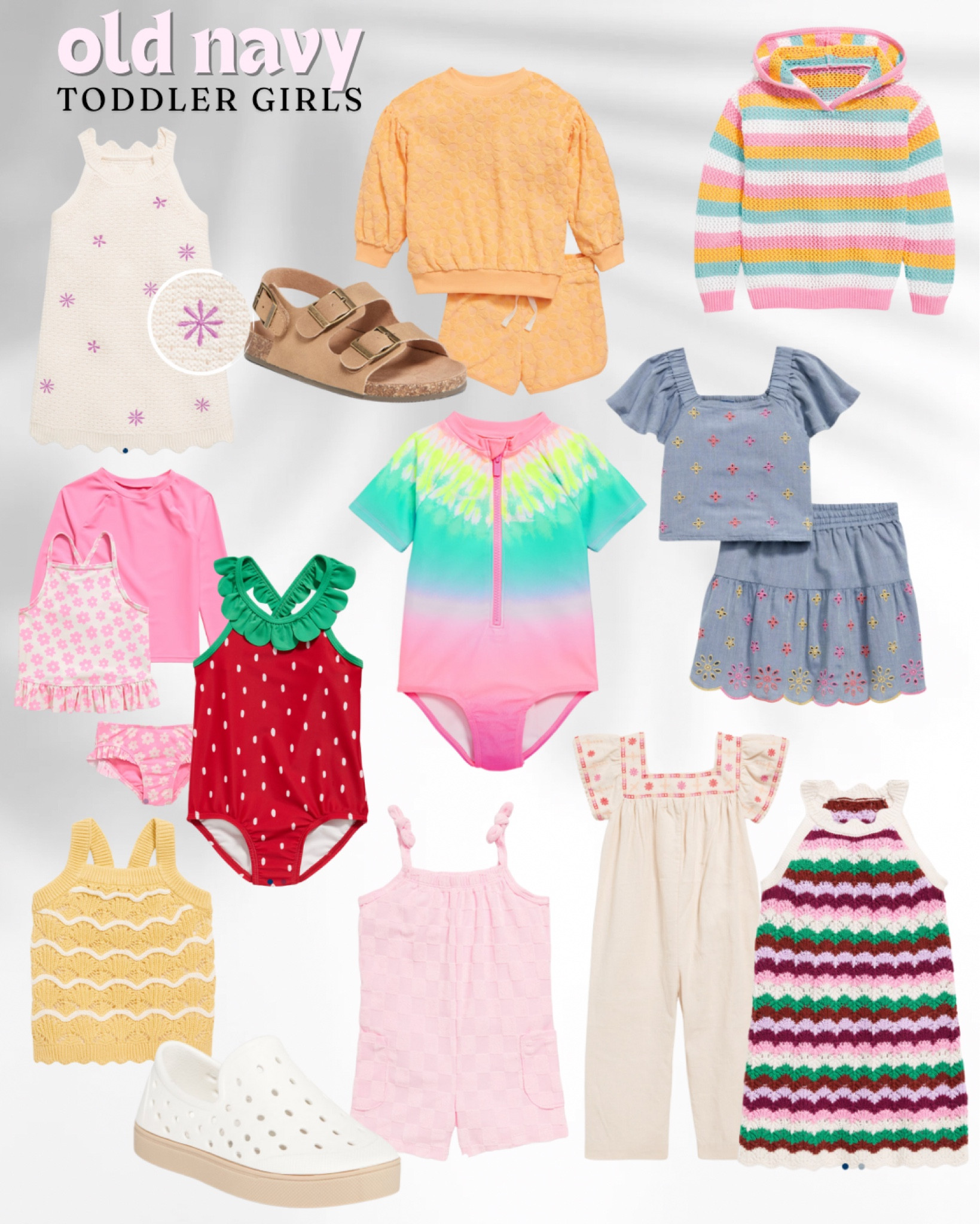 Toddler girl summer finds from old navy! Some are on sale for less than $10!! Run don't walk ☀️ 🛍️ 

#LTKSeasonal #LTKswim #LTKkids
