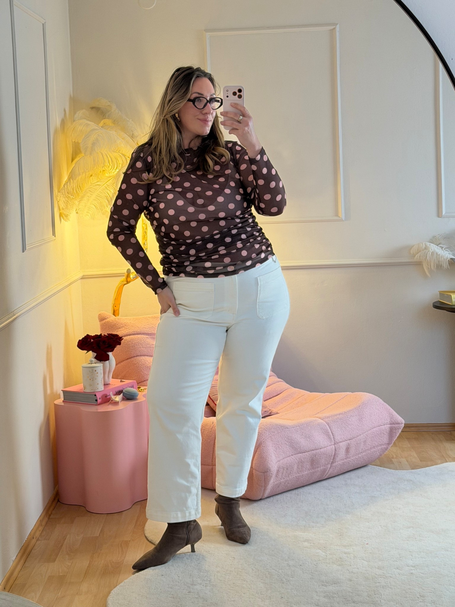 Polka dot shirt 

#LTKdayinmylife #LTKPlusSize