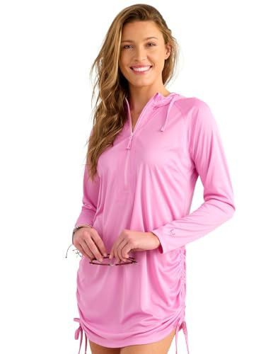 HUK Women's Standard Pursuit Coverup, Performance Fishing Dress, Bright Pink | Amazon (US)