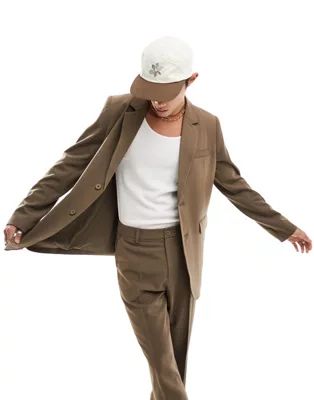 COLLUSION co-ord premium tailored blazer in khaki | ASOS (Global)