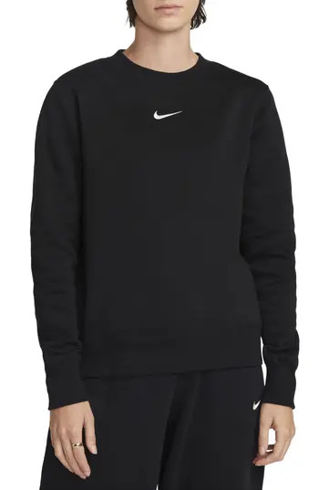 Nike Sportswear Phoenix Fleece Sweatshirt in Black/sail at Nordstrom Rack, Size Medium | Nordstrom Rack