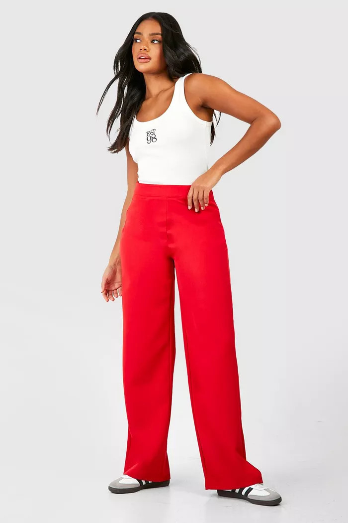 Straight Leg Dress Pants | boohoo (US & Canada)