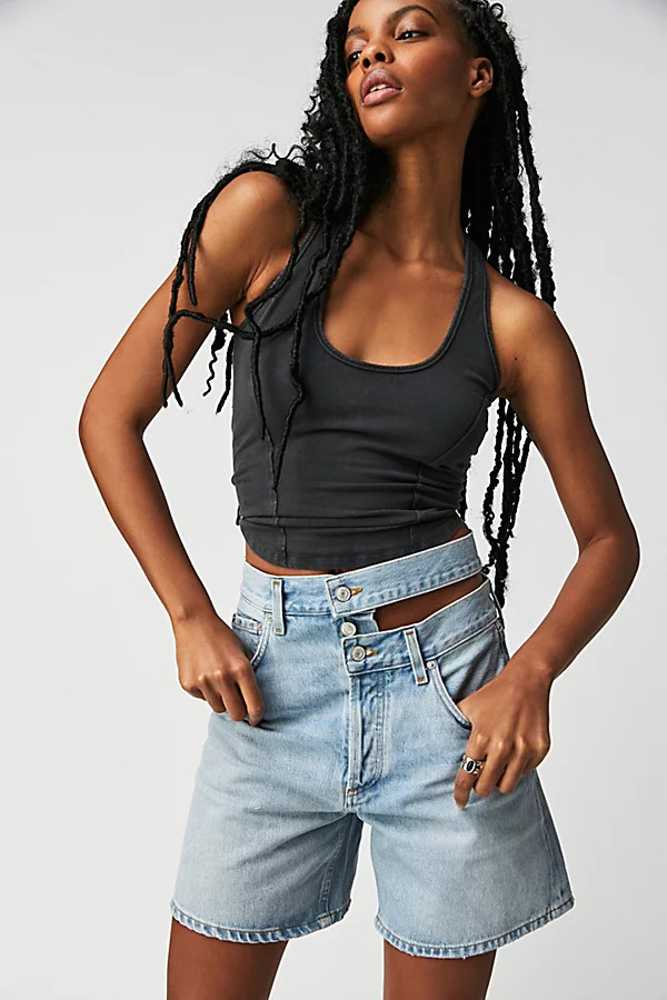 AGOLDE Broken Waistband Shorts by AGOLDE at Free People, Attempt, 27 | Free People (UK)