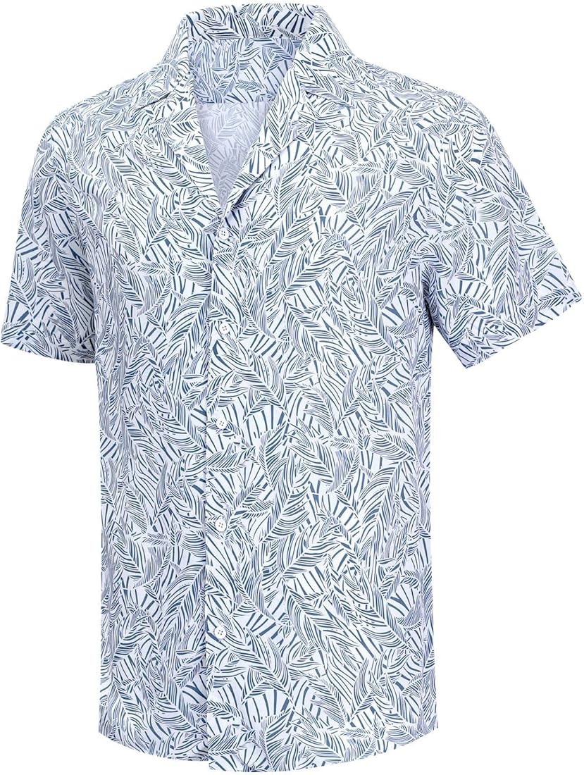 JEKAOYI Mens Hawaiian Shirts Unisex Floral Hawaiian Button Down Shirts Casual Summer Beach Shirts... | Amazon (US)