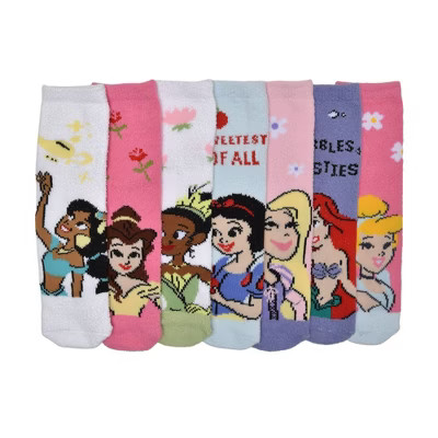 Girls' Disney Princess 7 Days Of Cozy Socks | Target