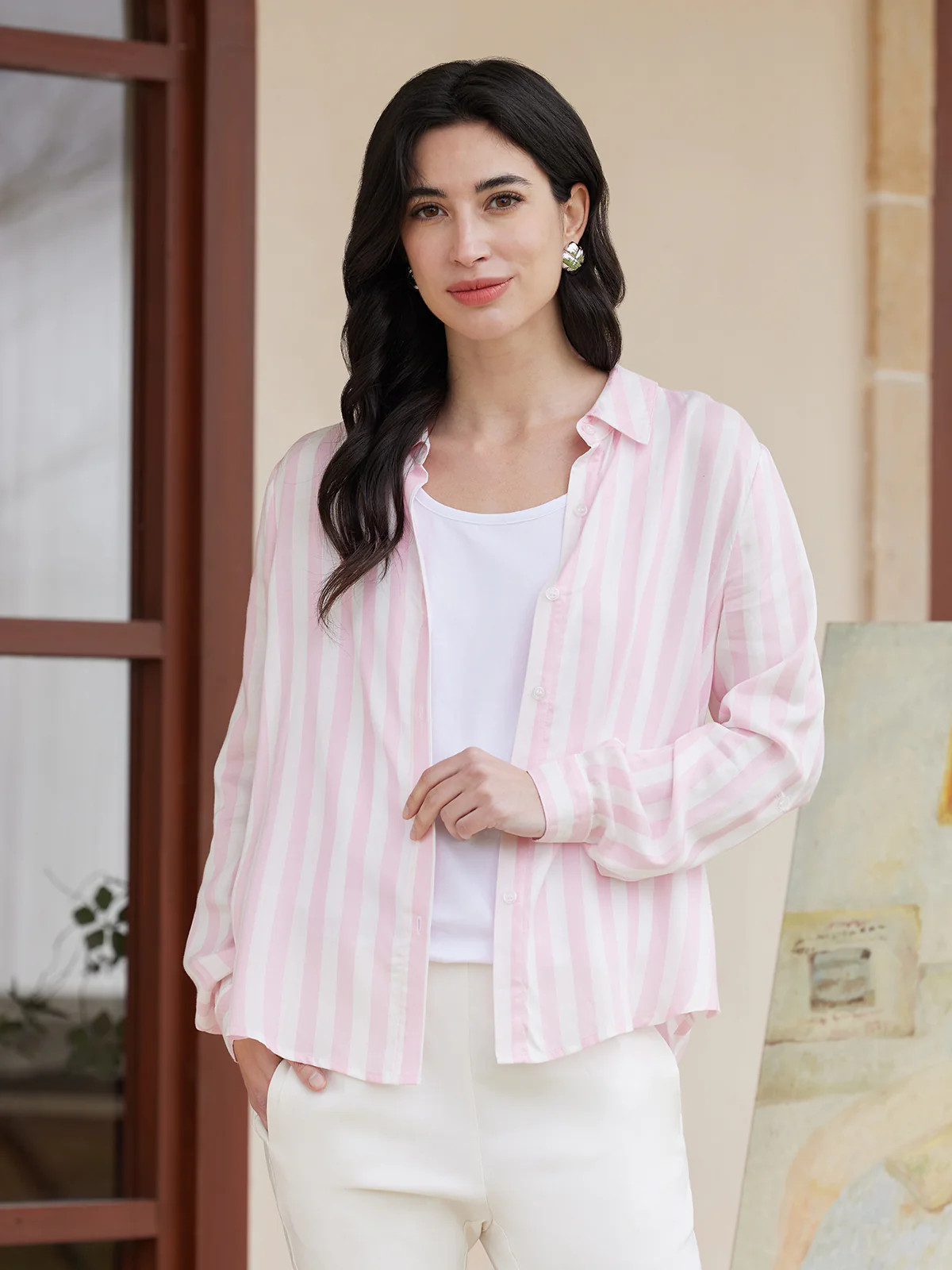 89th & Madison Stripe Button Up Shirt | 89th + Madison