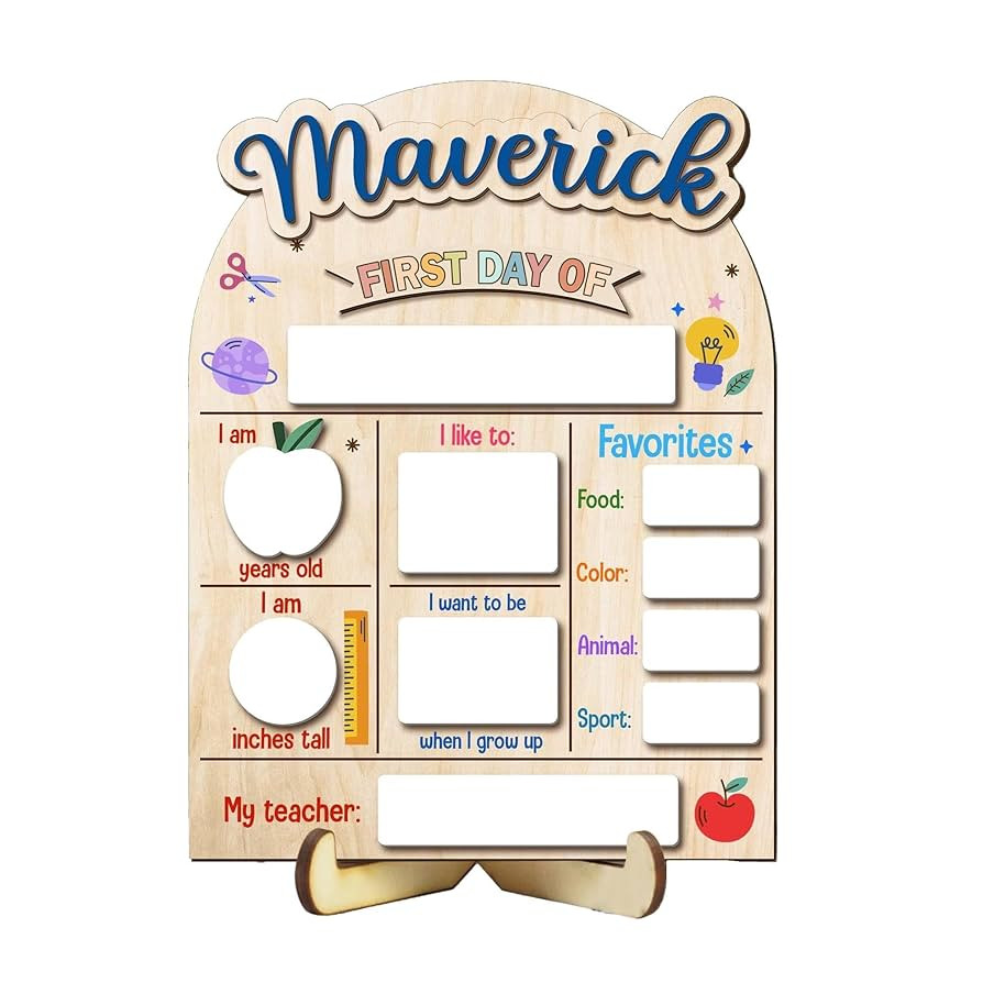 First and Last Day of School Sign, Reusable Back to School Sign for Photos, Reusable Dry Erase Bo... | Amazon (US)