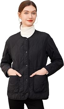 ROYAL MATRIX Women's Quilted Jacket Lightweight and Padded Trendy Coat Button Down Jacket with Po... | Amazon (US)