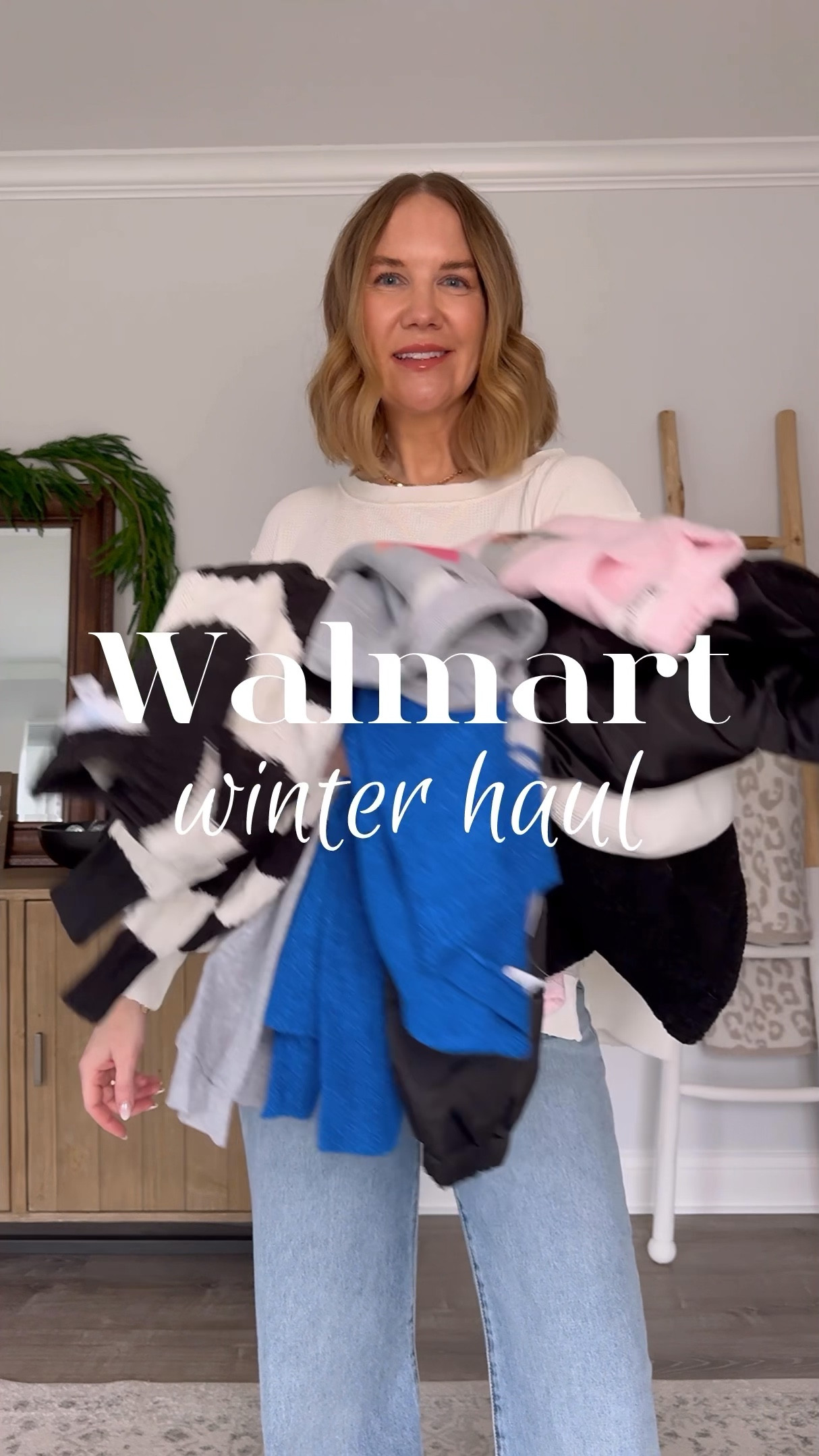 SEVEN new walmart looks! Everything under $30. 
$11 Lightning graphic sweatshirt medium 
$11 Lightning wide leg lounge pants medium 
$16 Apres ski sweater XL
$29 Mix media puffer jacket medium 
$10 Sherpa pullover XL
$7 Cable knit sweater medium 
$14 Sequin bow sweater large 
$24 wide leg jeans tts 4

Walmart winter haul, affordable winter outfits, matching lounge set, winter jacket, casual cold weather outfit, mom ootd, flattering wide leg jeans



#LTKWatchNow #LTKSaleAlert #LTKOver40