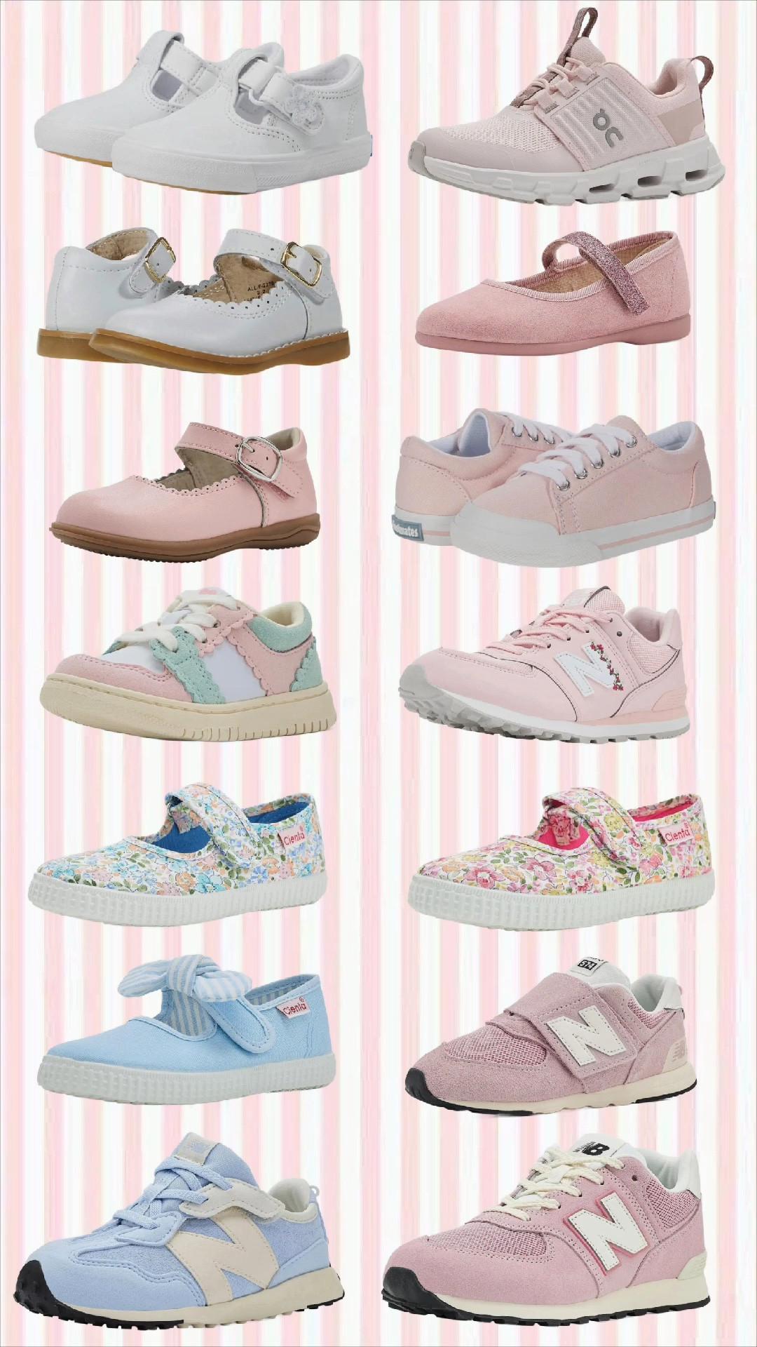 Back to school shoes for girls! 

New balance, pink Footmates, cientas, Mary Jane’s 
@Zappos

#LTKKids