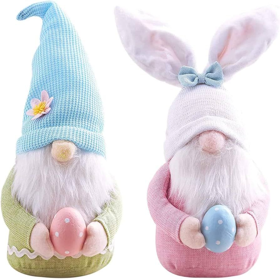 SUPB 2Pcs Easter Decorations, Handmade Gnome Faceless Plush Doll, Easter Gifts for Kids/Women/Men... | Amazon (US)