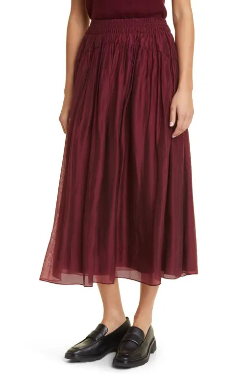 Vince Smocked Waist Midi Skirt | Nordstrom | Nordstrom