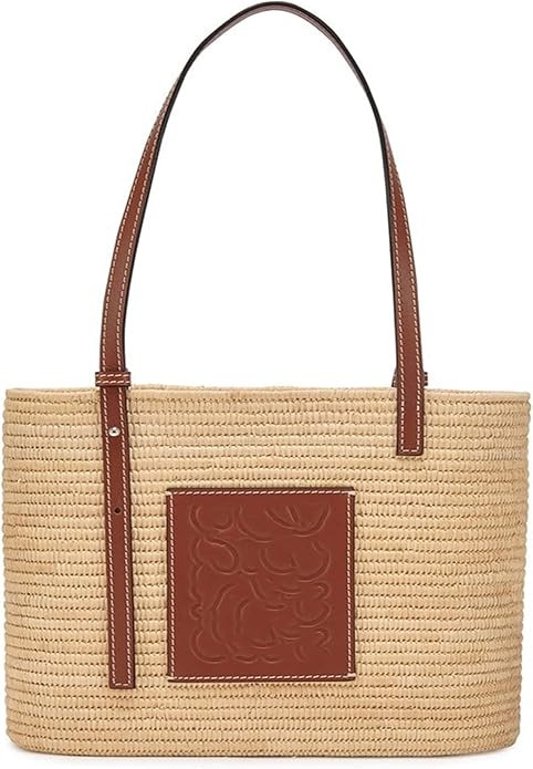 ELTOX Straw Bag,Woven Bag,Straw Tote Bag Woven Straw Bag Leisure Female Bag Shoulder Handbag Buck... | Amazon (UK)