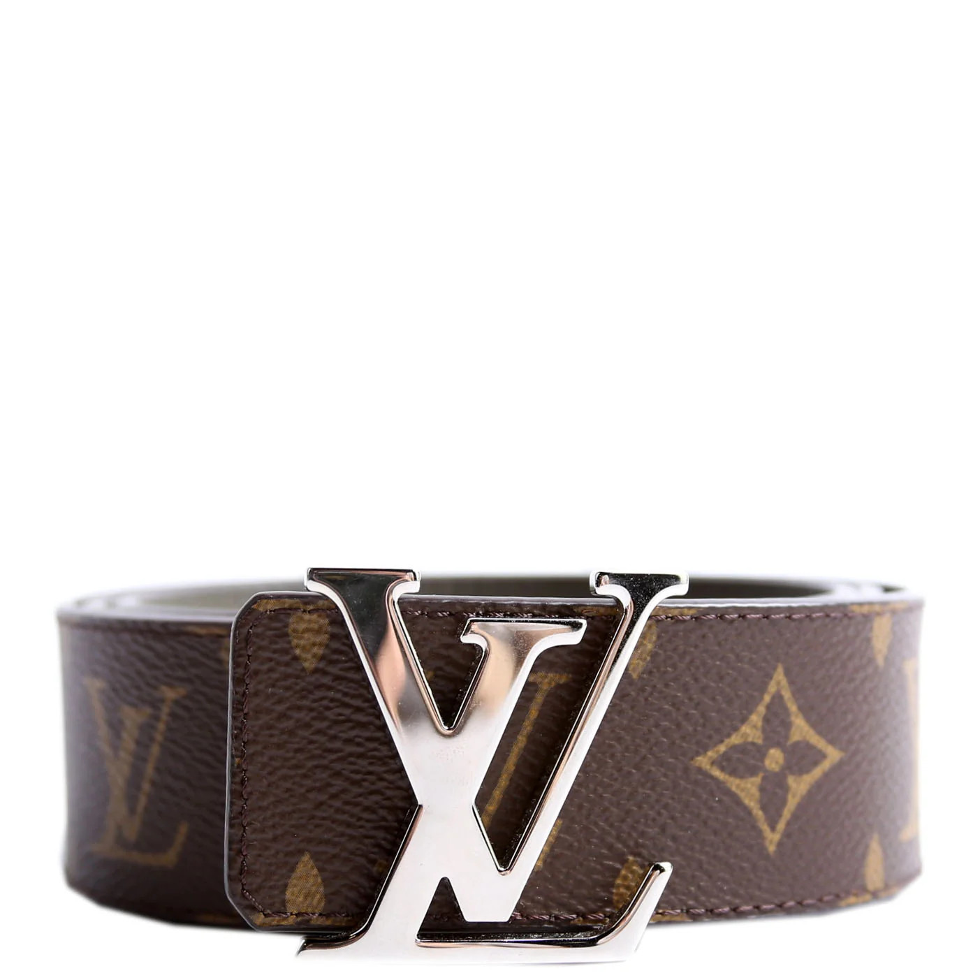 LV Initiales 40MM Reversible Leather/Monogram Belt Size 90/36 Black | Keeks Designer Handbags