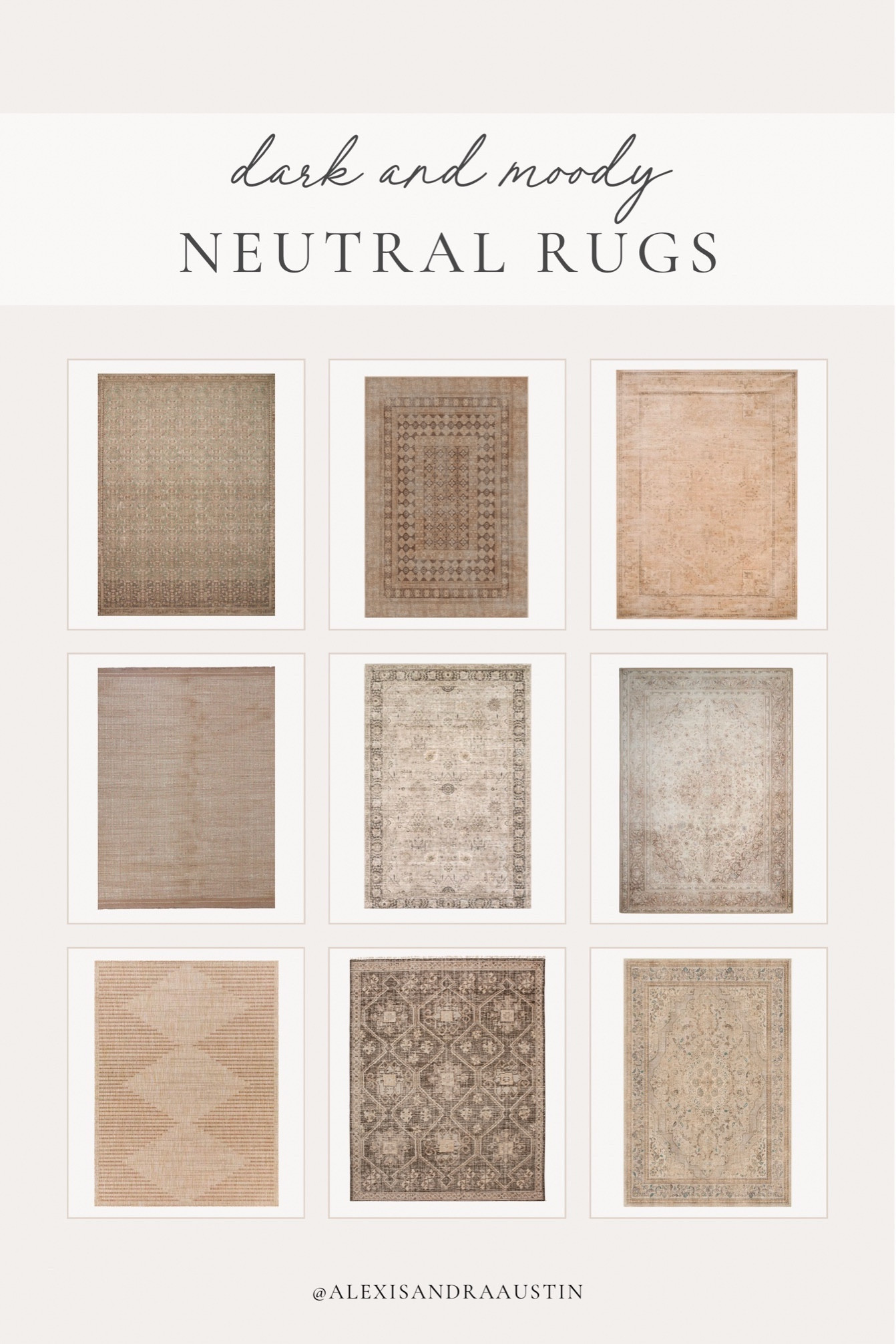 My fave dark and moody area rug finds for around the home! Love the added element these contrasting colors give 

Home refresh, dark and moody, neutral area rugs, living room refresh, neutral home, aesthetic home, layering rug, jute rug, spring refresh, Wayfair, Ruggable, Target, Safavieh, Rejuvenation, shop the look!

#LTKSeasonal #LTKhome #LTKstyletip