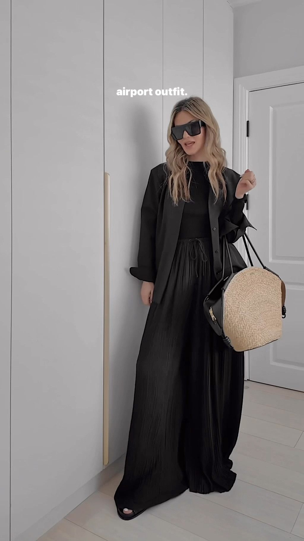 Filming early in the morning after a dinner out left me with a puffy face 😂, but here we are with my ‘airport to beach’ look! Mention the word "shop" in comments below to receive an email with all the links. Thank you! X

Trousers are old, similar linked
Swimwear and everything else is true to size. You can always size up in this shirt if in-between sizes. My jumper is from Allsaints 2-in-1 dress (linked)

#airport #airportoutfit #travelstyle #outfitideas