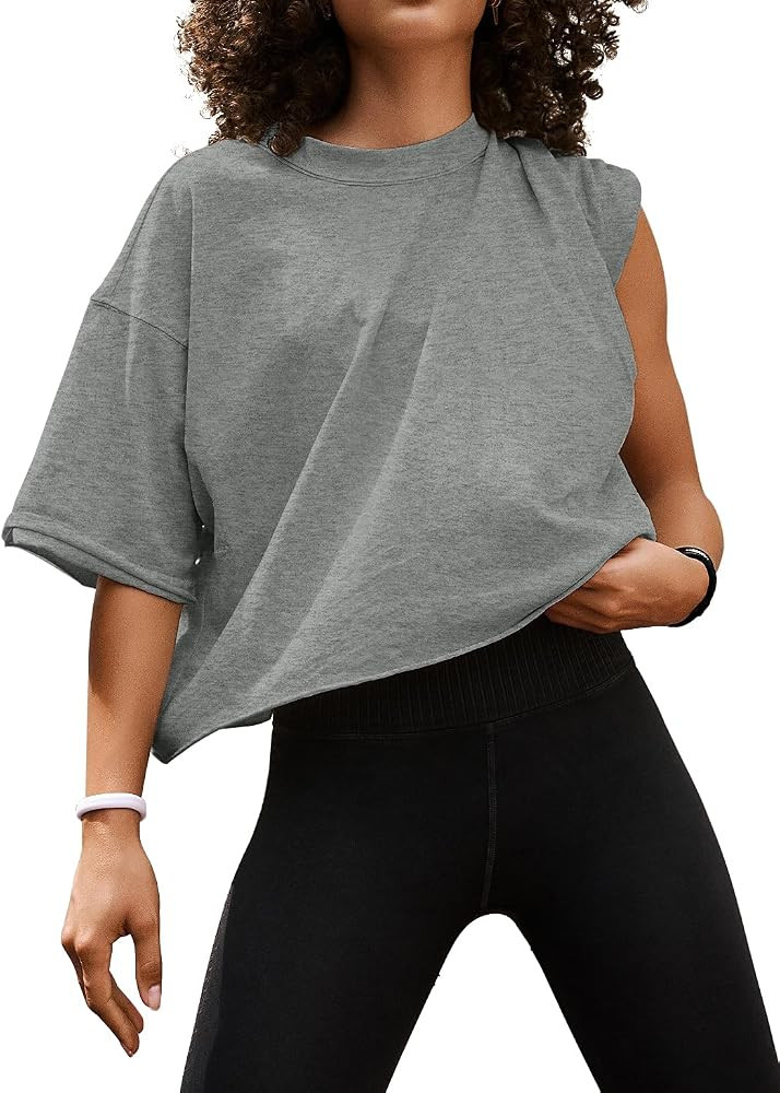 Women's Summer Short Sleeve Crop Tops Casual Basic Cotton Athletic Yoga Running T-Shirts | Amazon (US)